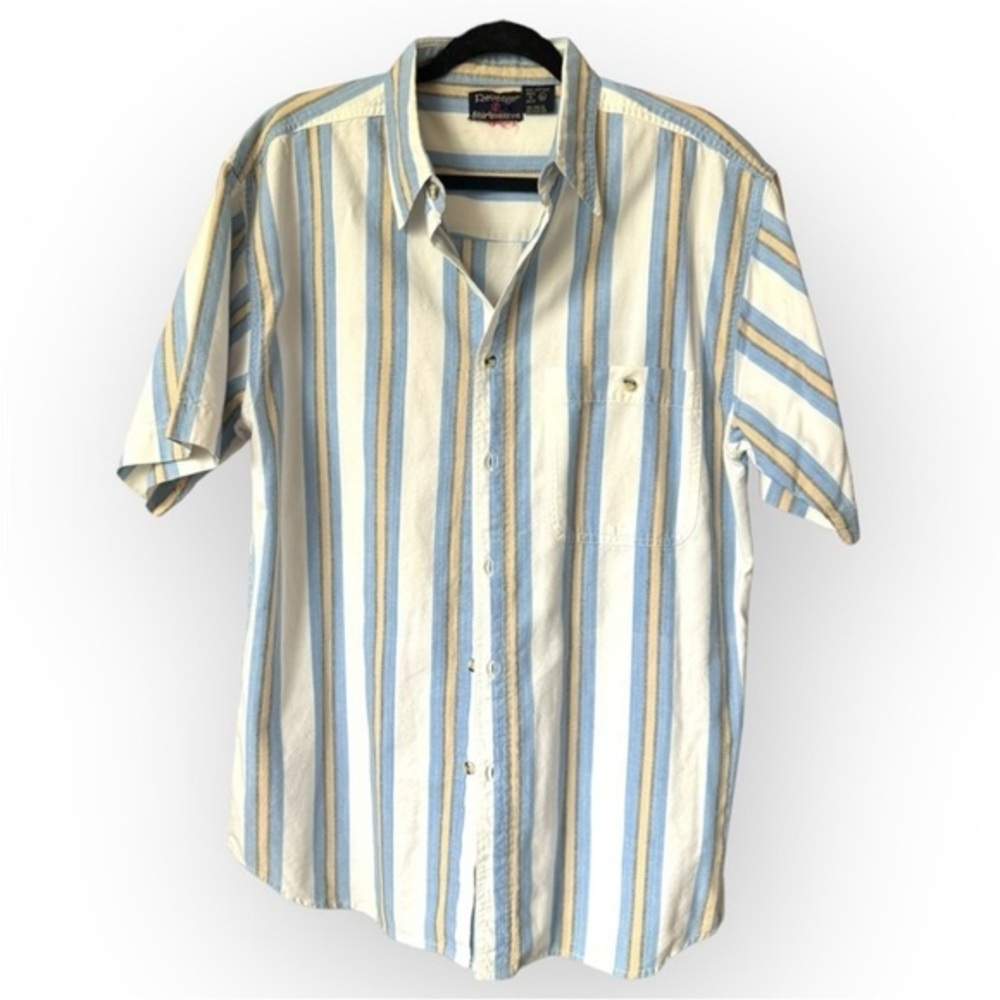Vintage Nantucket Revenge Shirtmakers Striped Button Down Shirt Size L